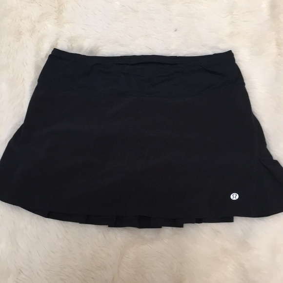 lululemon athletica Dresses & Skirts - Lululemon Black Speed Skirt Tennis skirt 4